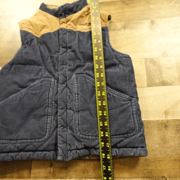 OshKosh Reversible Corduroy Puffer Vest Kids Size 7 Blue/Tan & Camo Outdoor - Picture 8 of 10